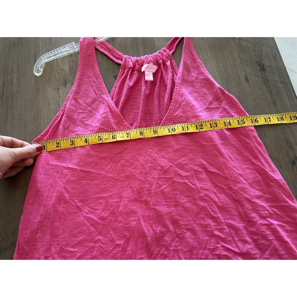 Lilly Pulitzer Tank Top Womens Large Pink Luxletic Racerback Athletic - Picture 7 of 8